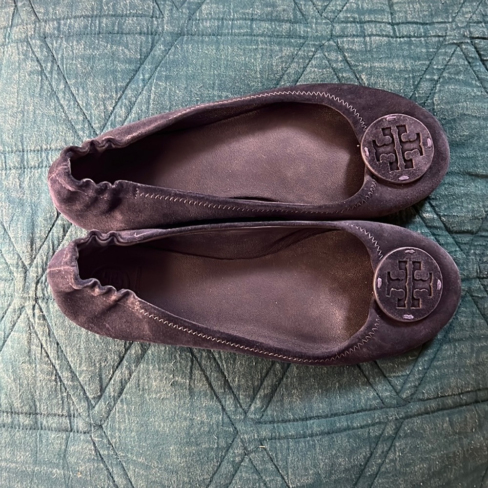 Tory Burch Reva Suede Ballet - Navy